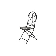 Silla plegable bistro metalica 39 x 50 x 94 cm import