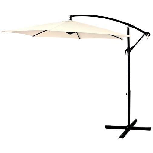 Parasol aluminio excentrico beige 3 m import