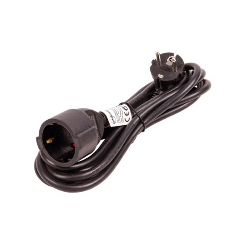 Prolongador 3X1,5 negro 16A 3MT IP20 arteconfort
