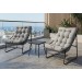 Sillon acero c/cojin 2U + mesita turin import