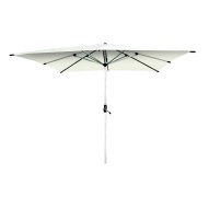 Parasol aluminio blanco 3X3 m tubo 48MM c/manivela import