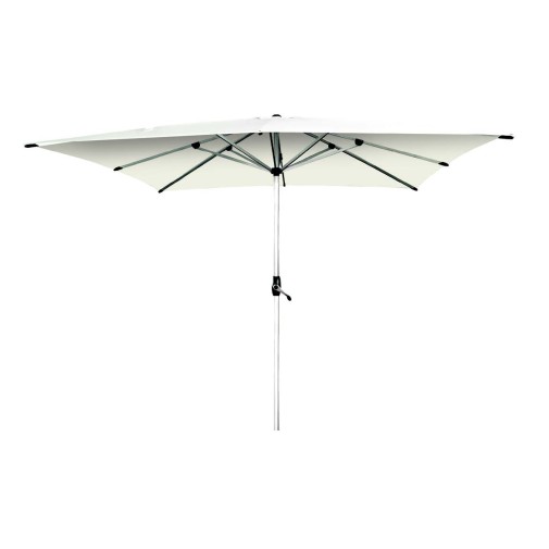 Parasol aluminio blanco 3X3 m tubo 48MM c/manivela import