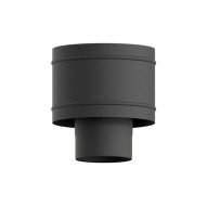 Sombrerete antirrevocante estufa leña lacado negro Ø150 mm exojo
