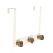 Perchero puerta 3 colgadores bois & terre crema d'casa
