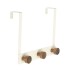 Perchero puerta 3 colgadores bois & terre crema d'casa