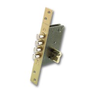 Cerradura seguridad embutir 701B/50 DS15/60 aluminio dorado ezcurra