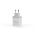 Cargador doble puerto USB 18W blanco ideus