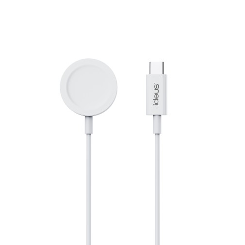 Cargador inalambrico reloj con cable USB compatible apple blanco ideus
