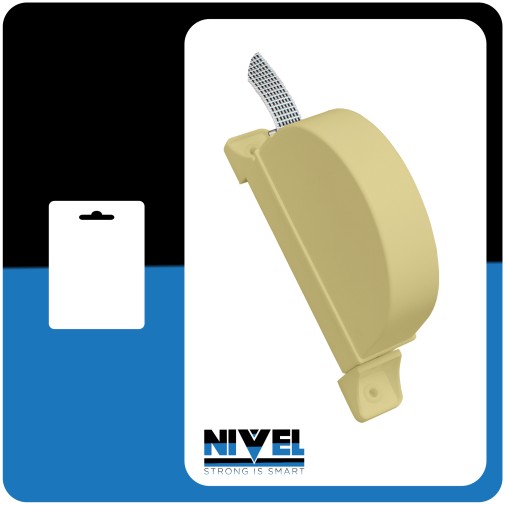 Recogedor pers sobrep c/cinta 18MM plastico marfil nivel