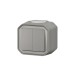 Conmutador superficie doble gris IP55 new plexo Legrand