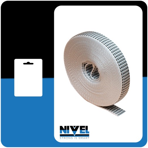 Cinta persiana blanco pintas 06MX18MM nivel