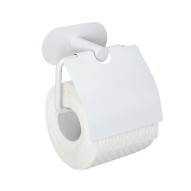 Portarollos con tapa de acero inoxidable turbo-loc® serie orea white mat wenko