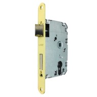 Cerradura embutir canto redondo CRE03 40/47MM latonado sin cilindro Micel