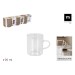 Taza borosilicato doble set 3UDS 9CL la mediterranea