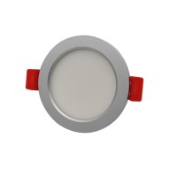 Downlight LED empotrar redondo plata lannic 7W 350LM 3CCT IP54 cristalrecord
