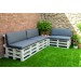 Cojin asiento palet gris claro 120X80X10CM panama ligth grey madison