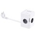 Base multiple 4 tomas +2 USBA+2 usbc blanco cable 1,5 mt sonedas