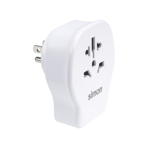 Adaptador enchufe viaje universal USB a+ 2 USB c 20W blanco usa Simon