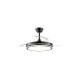 Ventilador de techo plafon aspas retractiles negro 20W cristalrecord