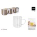 Taza borosilicato doble set 3UDS 15CL la mediterranea