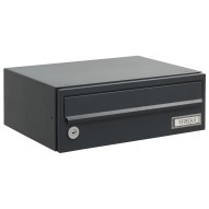 Buzon horizontal slim comunidad interior antracita 12X34,5X25CM arregui