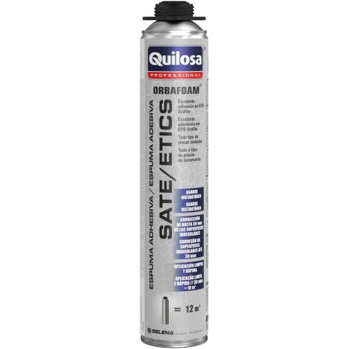 Espuma poliuretano fijacion sate pistola 870ML gris quilosa