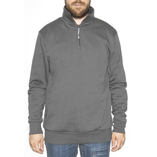 Sudadera media cremallera verena new gris talla m issaline