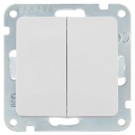 Conmutador Empotrar Doble Blanco -