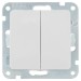 Conmutador Empotrar Doble Blanco -