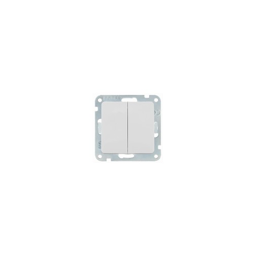 Conmutador Empotrar Doble Blanco -