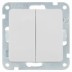 Conmutador Empotrar Doble Blanco -