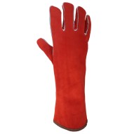 Guante Soldador Piel Serraje Rojo Talla 9 Juba