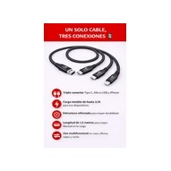 Cable conexion c/rapida USB b-c 2.1A iphone
