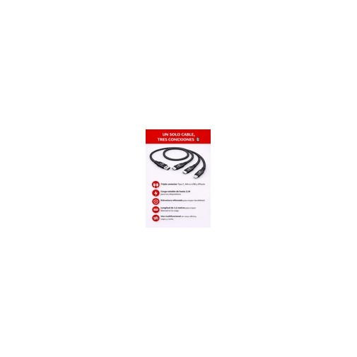 Cable conexion c/rapida USB b-c 2.1A iphone