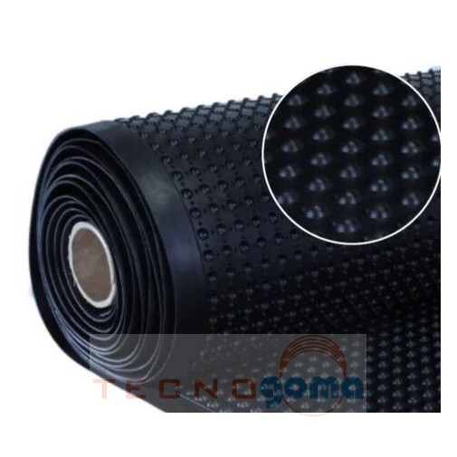 Alfombra caucho sbr/nr antifatiga negra 15MMX0,90MX10M tecnogoma