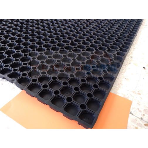 Alfombra caucho sbr/nr alveolar fondo cerrado eco 22MMX1000MMX1500MM tecnogoma