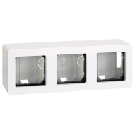 Caja superficie con marco 3 elementos blanco Simon 27
