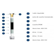 Latiguillo Cal. Mh 3/4-3/4"-50cm 16b 110§ In. Gigante Filnox