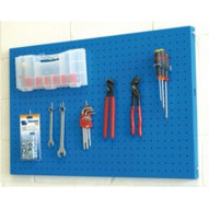 Panel Perforado Metalico 900x600mm Azul+8ganchos Simon