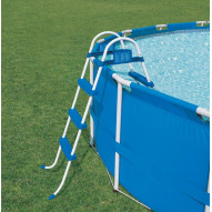 Escalera Pisc. 107 Cm Peld.plast Bestway Tubo Galv 58330