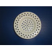 S&M Rejilla plástico para desagüe de fregadero de cocina y/o baño cromada Ø80 x 40 mm