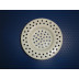S&M Rejilla plástico para desagüe de fregadero de cocina y/o baño cromada Ø80 x 40 mm