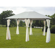 Cenador Jard 3x4 Mt Natuur Met Bei Con Cortinas Nt102958