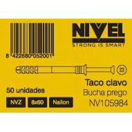 Taco Clavo 8x60 Nyl Nvz Nivel 50 Pz