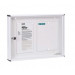 Arregui PAN41 Panel de Anuncios de Aluminio y metacrilato para 2 Hojas DIN A4, Blanco, 35 x 48 x 5 cm