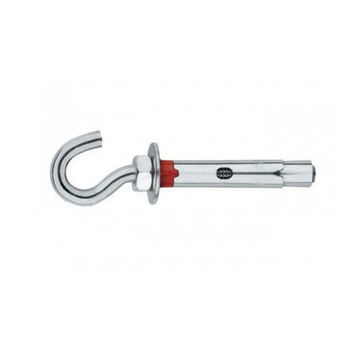 Anclaje Gancho Abierto 08x060mm Ø 10mm Met. Cinc 100 Pz Inde