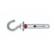 Anclaje Gancho Abierto 08x060mm Ø 10mm Met. Cinc 100 Pz Inde