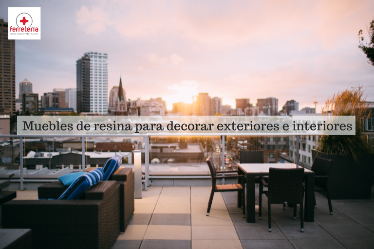 Muebles de resina de exteriores e interiores