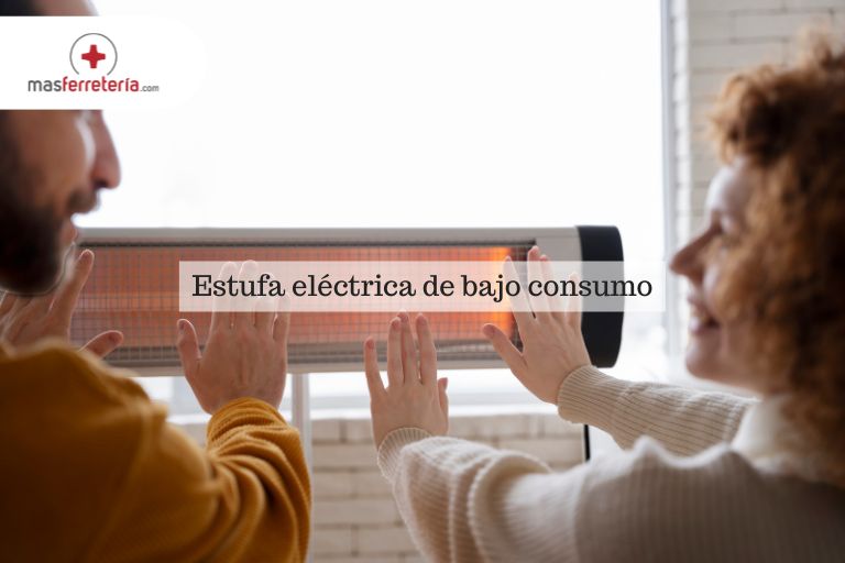 Pareja con estufa eléctrica
