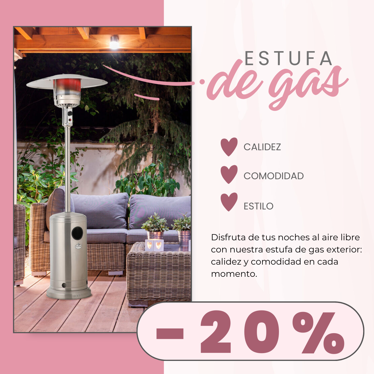 Descuento 20% Estufa de Gas MasFerreteria